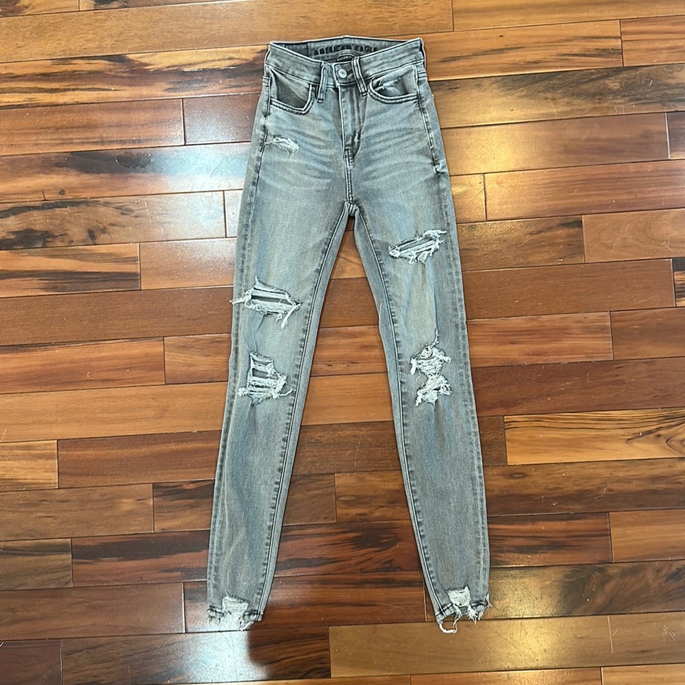 America Eagle Black Wash Jeans